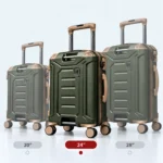 IT Brand Premium Hard Shell Trolley Luggage with TSA Lock & 360° Spinner Wheels Green - Image 3