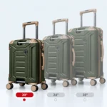 IT Brand Premium Hard Shell Trolley Luggage with TSA Lock & 360° Spinner Wheels Green - Image 2
