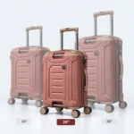 IT Brand Premium Hard Shell Trolley Luggage with TSA Lock & 360° Spinner Wheels Pink - Image 2