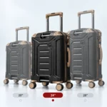 IT Brand Premium Hard Shell Trolley Luggage with TSA Lock & 360° Spinner Wheels Black - Image 3